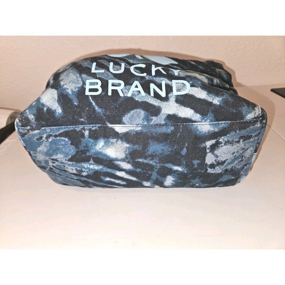 Lucky Brand Blue Tye Dye Canvas Tote 15x12x4.5 - Picture 4 of 9